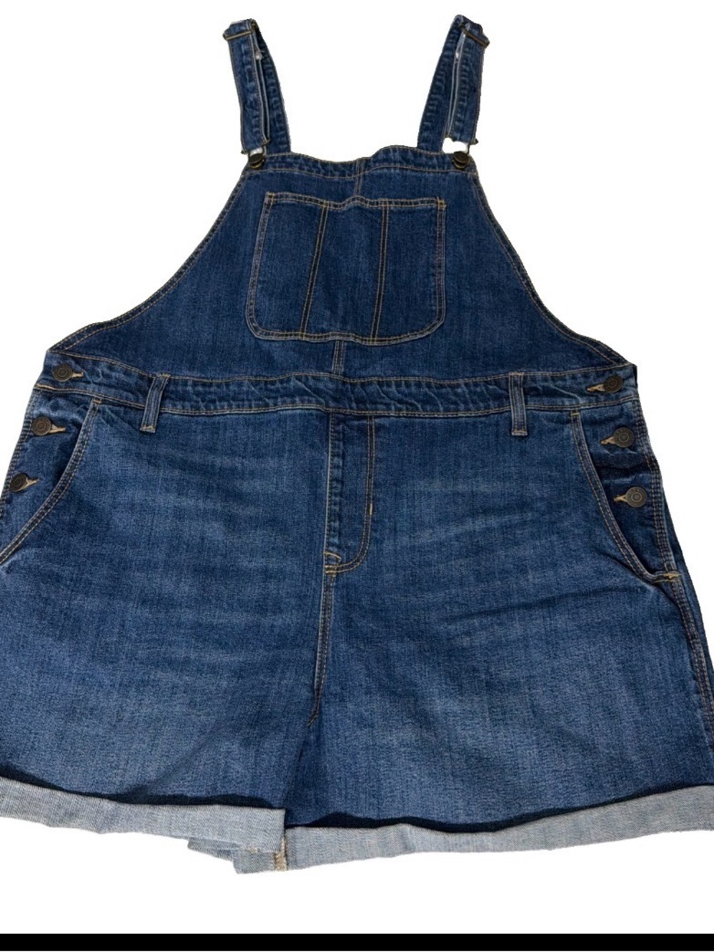 Old Navy Dark Blue Denim Overall Shorts